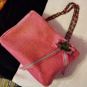Pink Tweed Goldie Tote